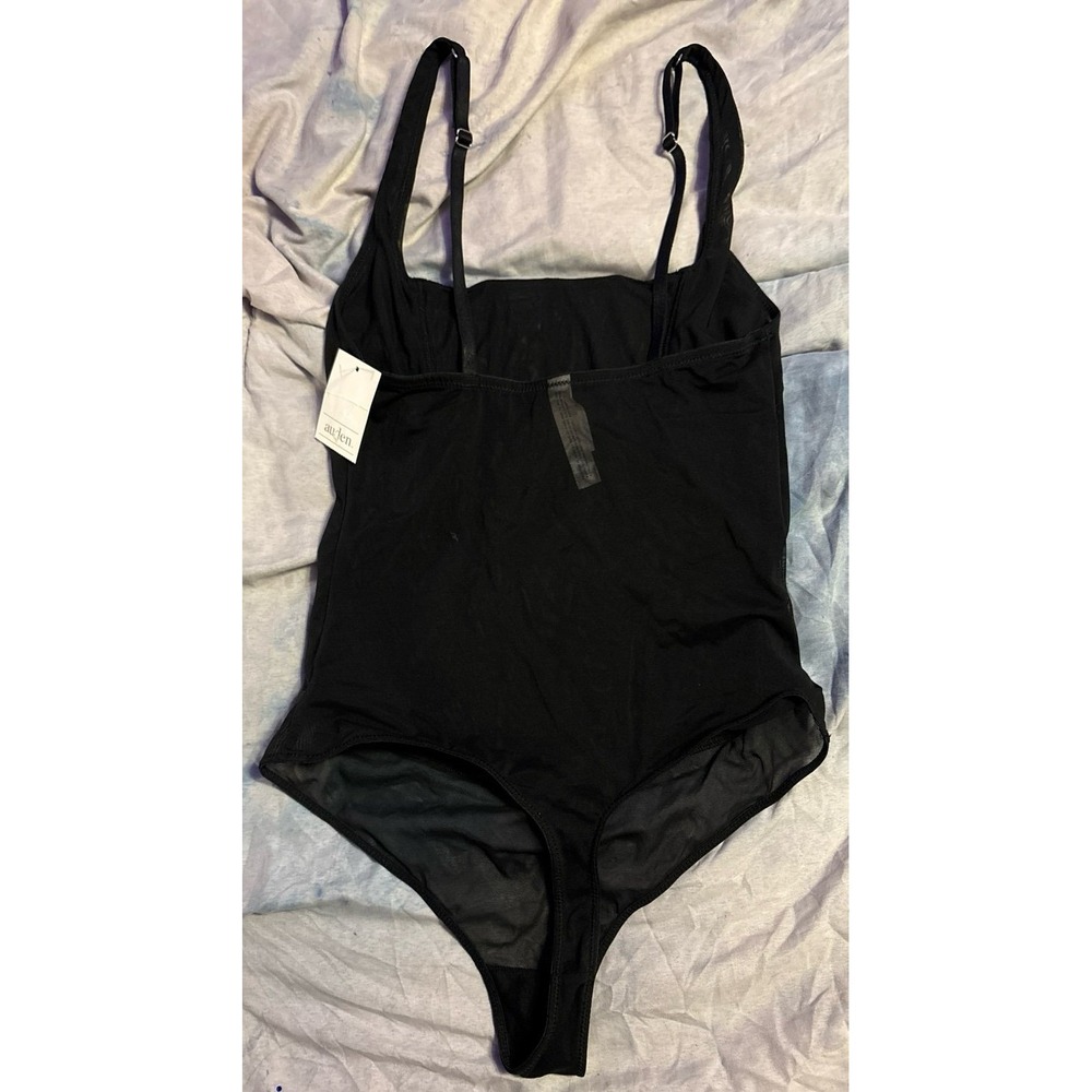 NEW Auden Black Lace Unlined Rhinestone Studded Lingerie Bodysuit, Small - Picture 4 of 5